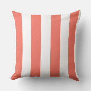 Coussin Blancs et corail vivant Lancer l'oreiller