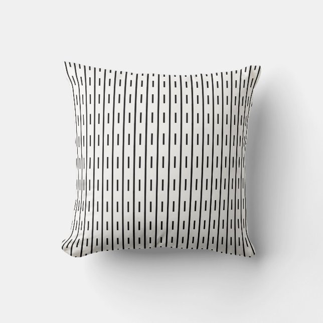 Coussin Blancs Noirs Motifs Ombre Couleurs Élégantes (Recto)