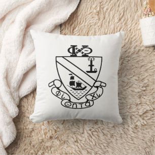 Coussin Blason de Phi Chi Theta   N&B