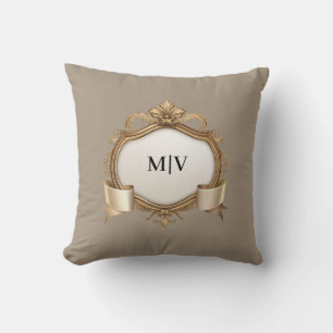 Coussin Blason Monogramme Personnalisé 
