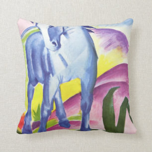 Coussin Blaues Pferd I par Franz Marc Throw Pillow