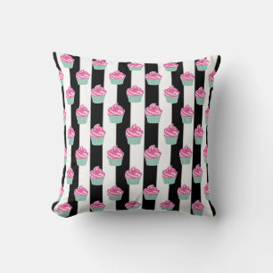 Coussin Bleck et Withe cool tendance, Cup Cakes