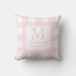 Coussin Blessé Nid Bébé Pink Buffalo Plaid Custom