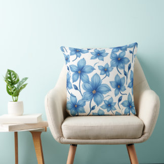 coussin bleu