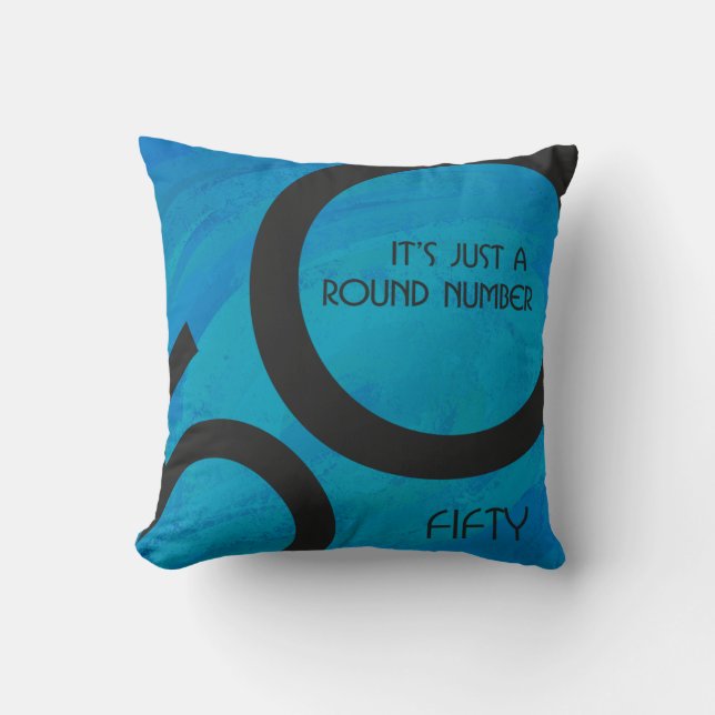 Coussin Bleu 50 Décennie Anniversaire (Recto)