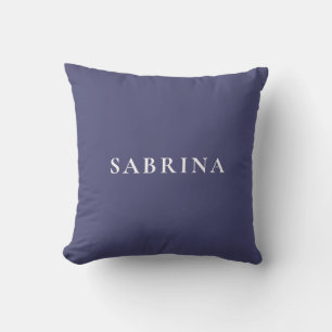 Coussin bleu avec nom personnalisé