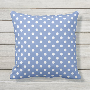 Coussin Bleu Barbeau à pois