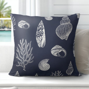 Coussin Bleu blanc de la marine côtière