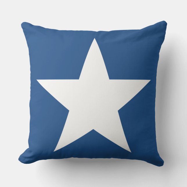 Coussin Bleu blanc rouge d'étoiles (Recto)