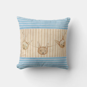 Coussin Bleu Bleu Bleu Bleu Bande de lapin