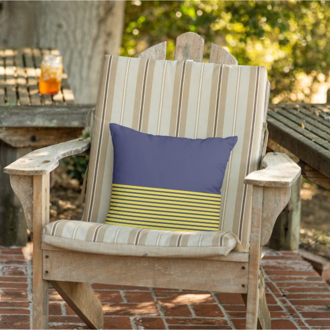 Coussin Bleu bleu jaune de la marine (Chaise)