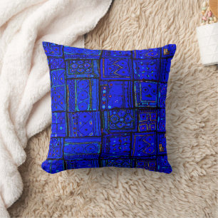 Coussin Bleu Calme Indigo Style Marocain Jeu d'oreiller