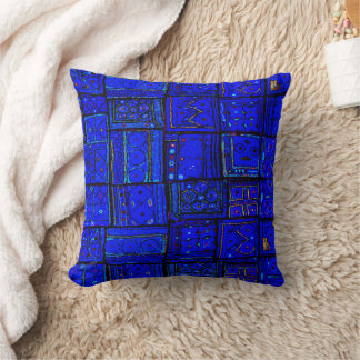 Coussin Bleu Calme Indigo Style Marocain Jeu d'oreiller