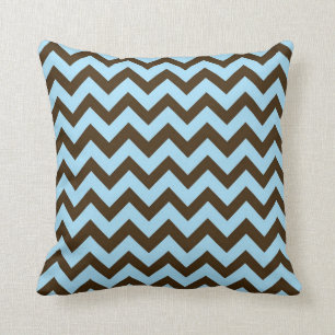 Coussin Bleu Chevron Brown et Bébé