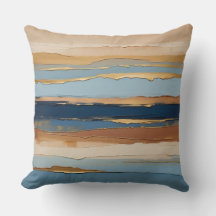 bleu clair, bleu foncé, beige, bronze et or