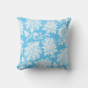 Coussin Bleu clair Damas