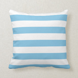 Coussin Bleu clair et Blancs
