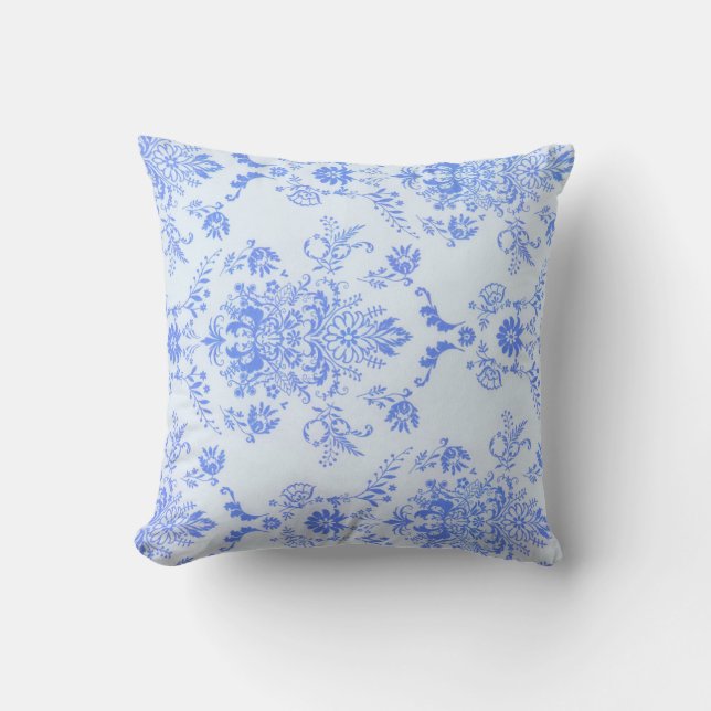 Coussin Bleu Damask Jolie impression (Recto)