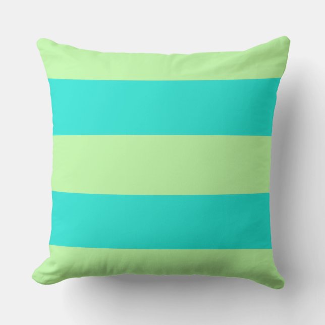 Coussin Bleu d'Aqua Spunky et Grandes vertes de Lime (Recto)