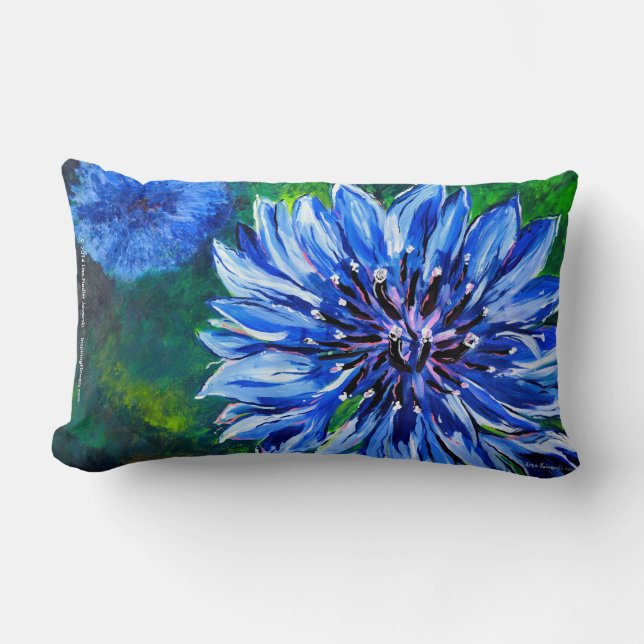 Coussin bleu de bouton de Batchelor (Recto)