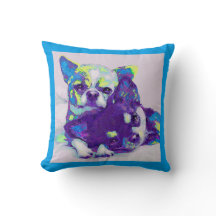 coussin bleu de chiwawas