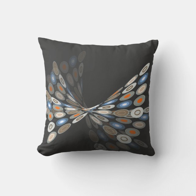 Coussin bleu de coussin d'art de graphiques de (Recto)