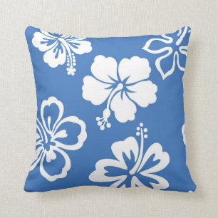 Coussin bleu de ketmie