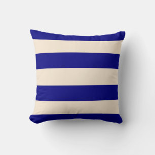 Coussin Bleu de marine et brins blancs antiques