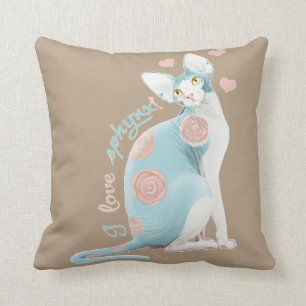 Coussin 💛💙💛 bleu de Sphynx de 💛💙💛