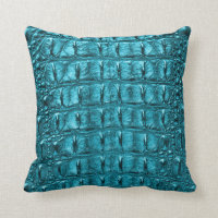 Bleu de turquoise de peau de crocodile d'alligator