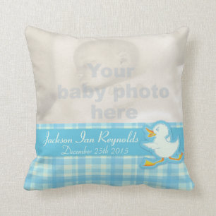 coussin bleu des nouveaux-nés