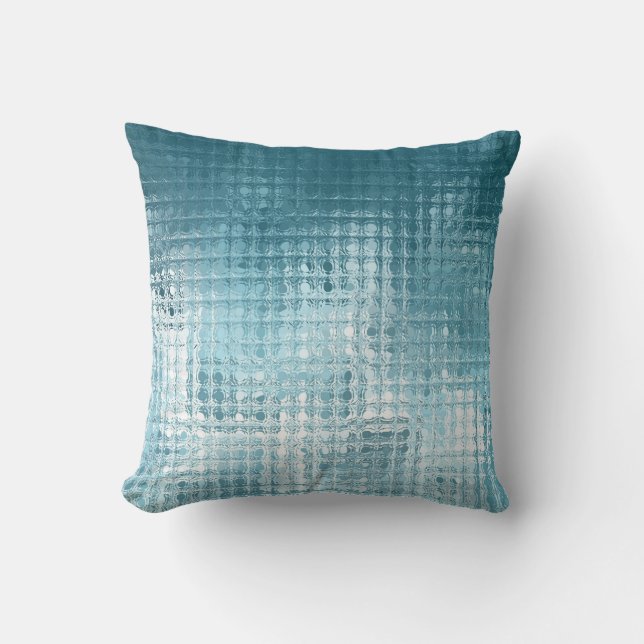 Coussin Bleu Élégant Abstrait : Arrière-plan Beau (Recto)