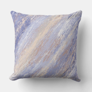 Coussin Bleu et beige Abstrait et embrouillé