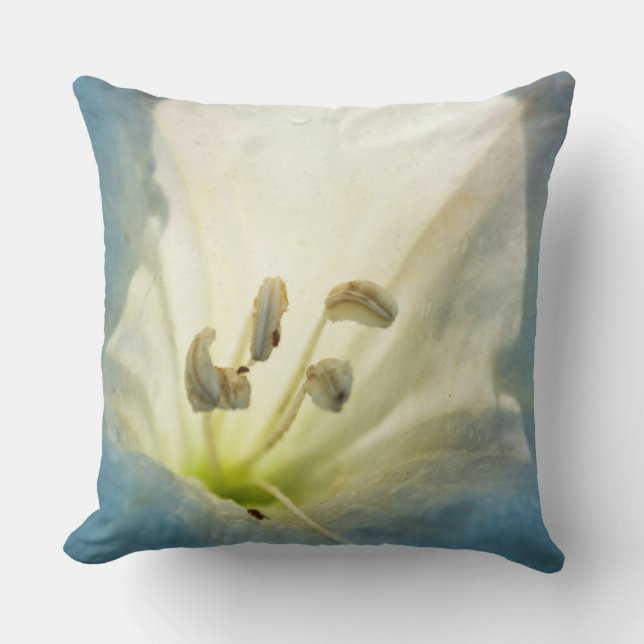 Coussin Bleu et blanc contemporain (Recto)