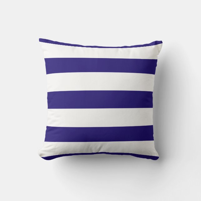 Coussin Bleu et blanc de la marine (Recto)