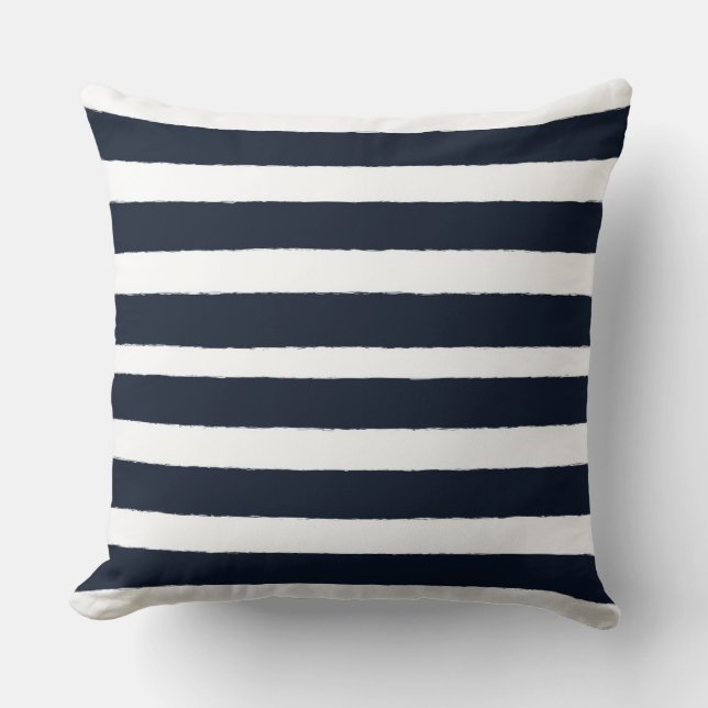 Coussin Bleu et blanc de la marine Bleu et blanc Lancer l' (Recto)