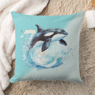 Coussin Bleu et blanc Ocra Ocean Beach Nautique