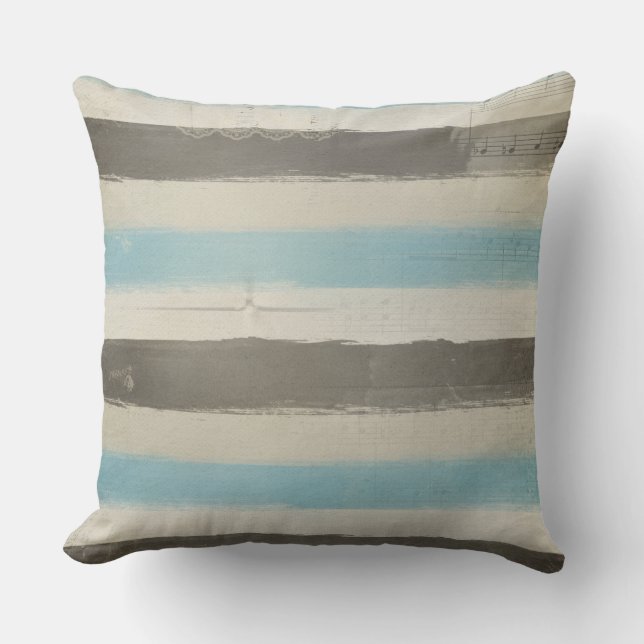 Coussin Bleu et Brown en aquarelle (Recto)