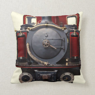 Coussin Bleu et train rouge