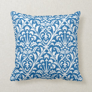 Coussin Bleu floral et blanc de Delft