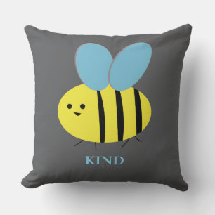 Coussin Bleu Gris Abeille