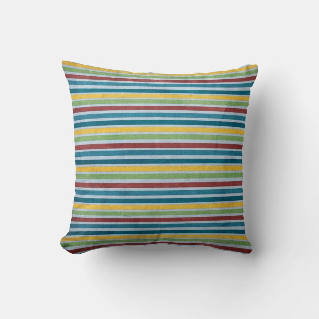 Coussin Bleu, Jaune, Rouge et Vert (Recto)