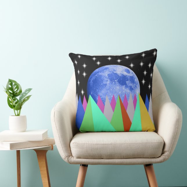 Coussin bleu lune (Chaise)