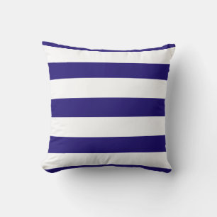 Coussin Bleu marine et rayures blanches