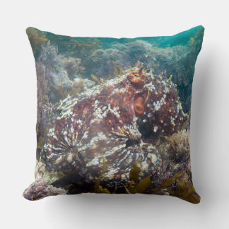 Coussin Bleu océanique pieuvre corail récif lancer oreille