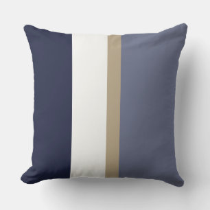 Coussin Bleu, or et blanc