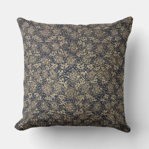 Coussin Bleu paisible et crème Batik Jetez l'oreiller