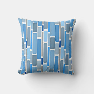 Coussin Bleu pastel et motif gris