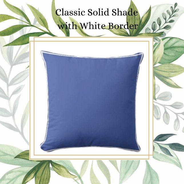 Coussin Bleu périphérique classique avec finition blanche (Créateur téléchargé)