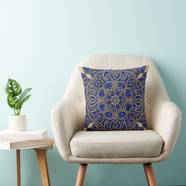 Coussin bleu royal (Chaise)